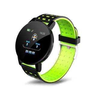 Chytré hodinky ID119  Fitness náramek v zelené barvě